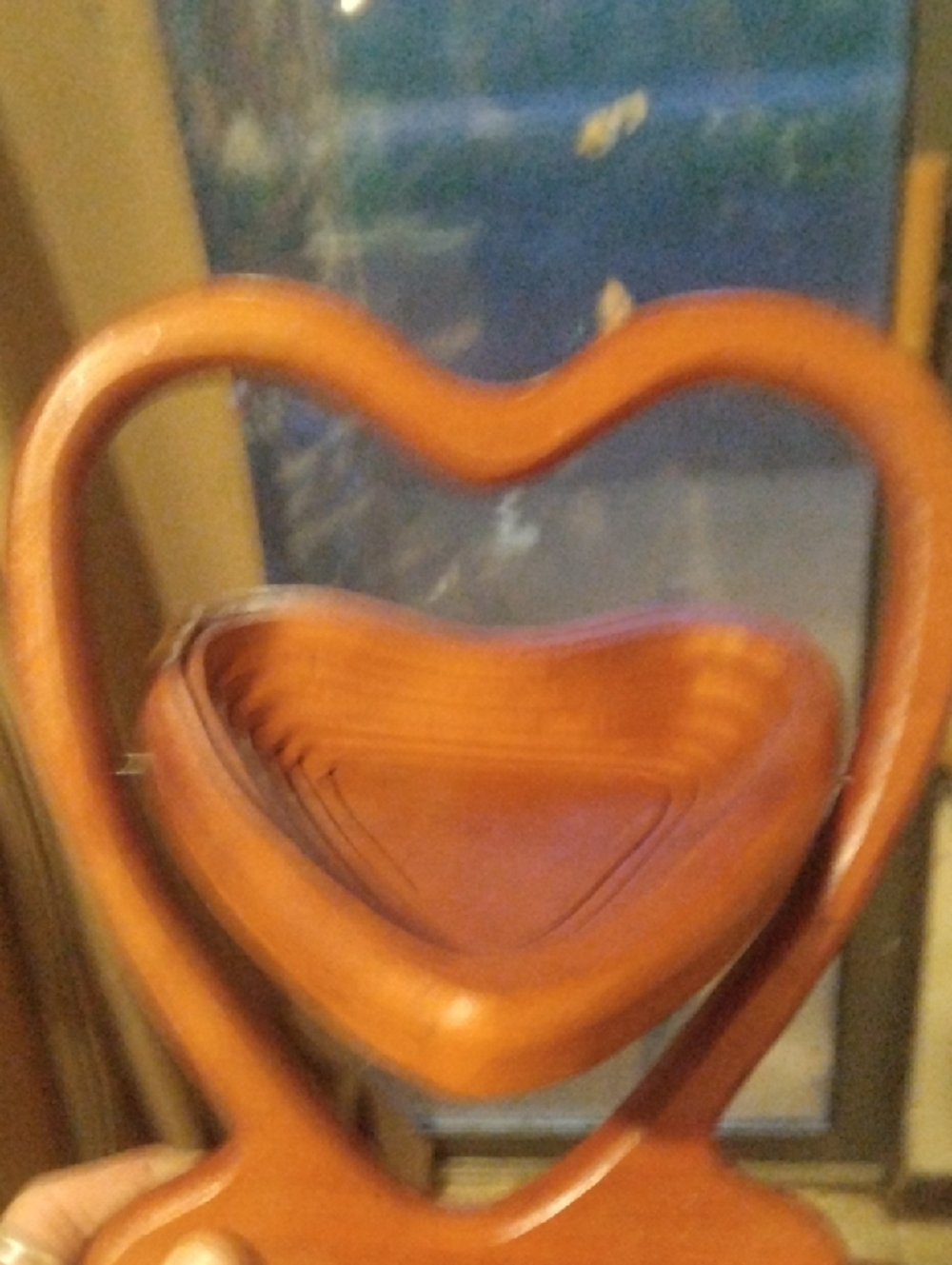 Heart-Shaped Wooden Trinket Dish - Warm Brown